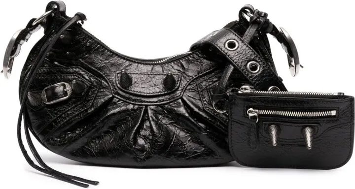 Black Le Cagole Spike XS Shoulder Bag