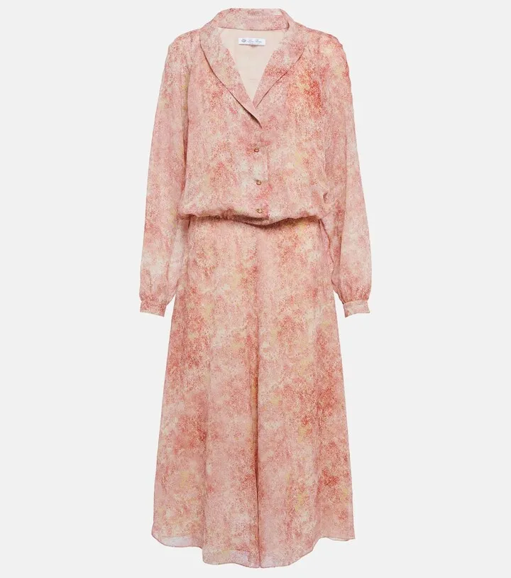 Alexandra floral silk midi dress