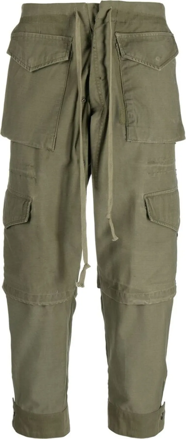 Cropped-Leg Cargo Trousers