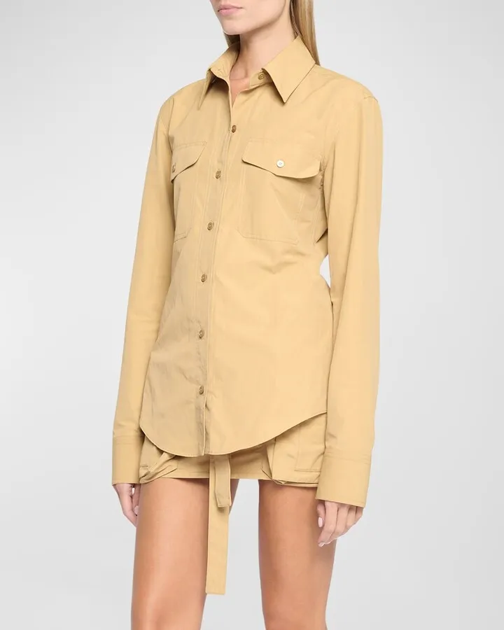 Button-Down Cotton Top