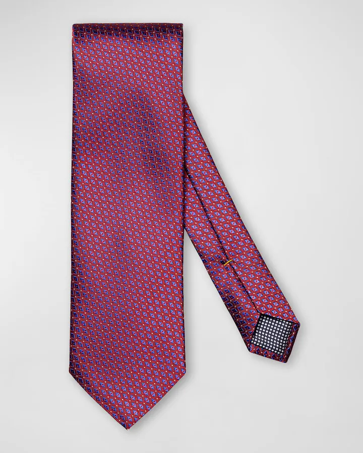 Men's Geometric Jacquard Silk Tie