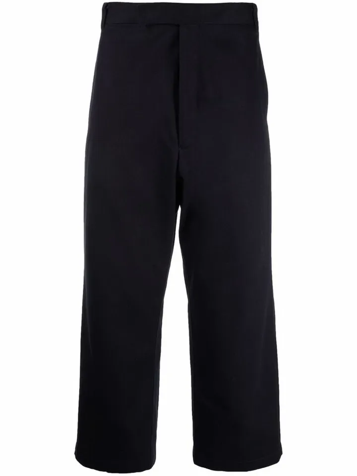 Cropped Straight-Leg Trousers