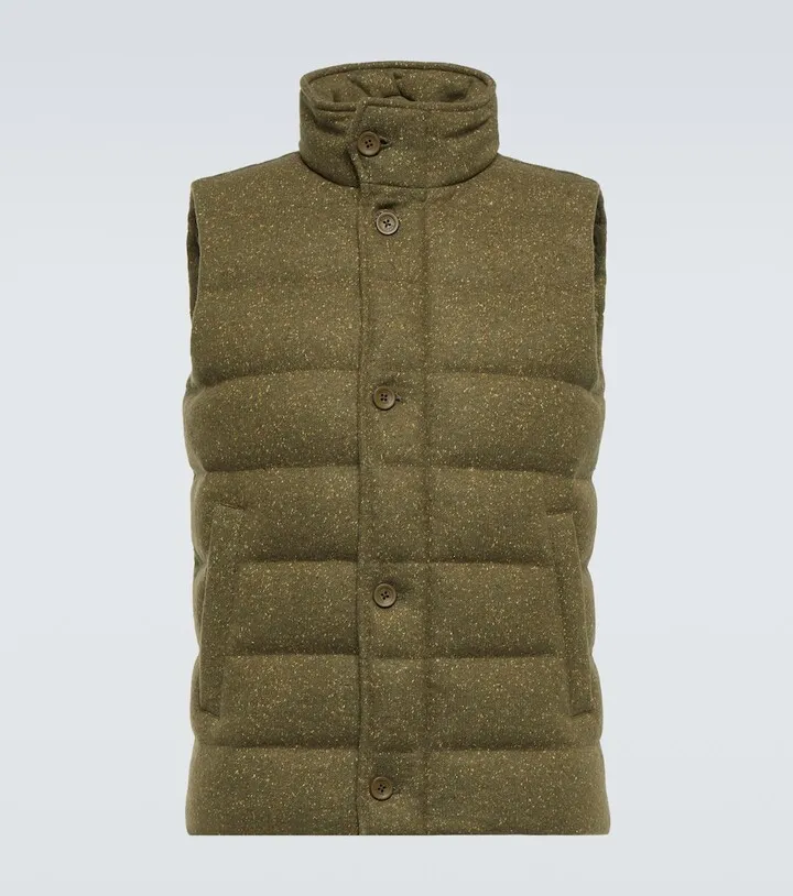 Wool-blend down gilet