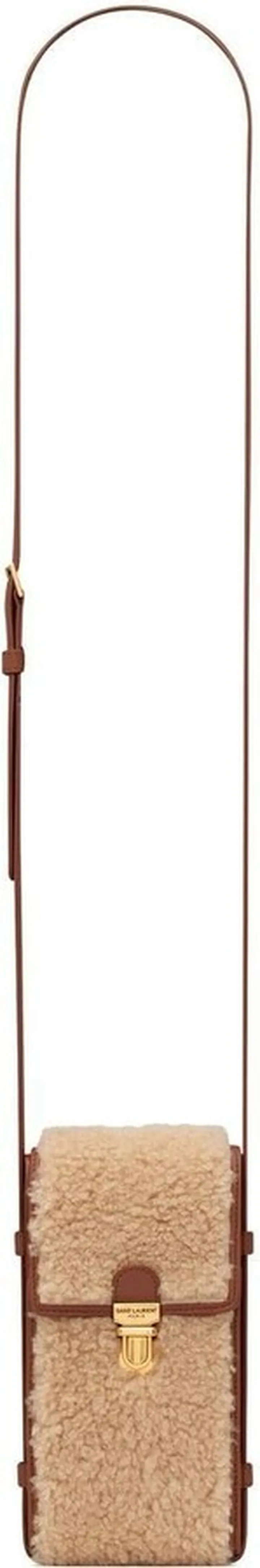 Shearling Crossbody Phone Holder