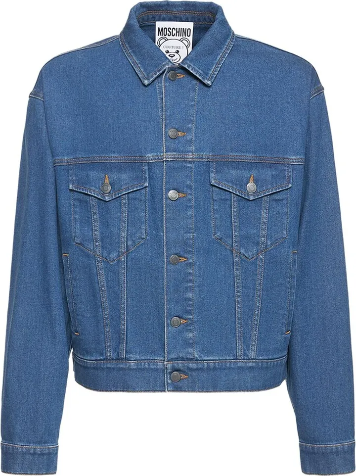 Teddy embroidery cotton denim jacket