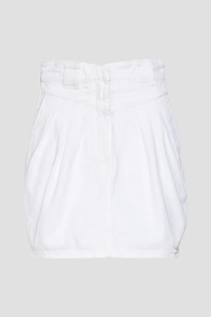 Sentina pleated denim mini skirt