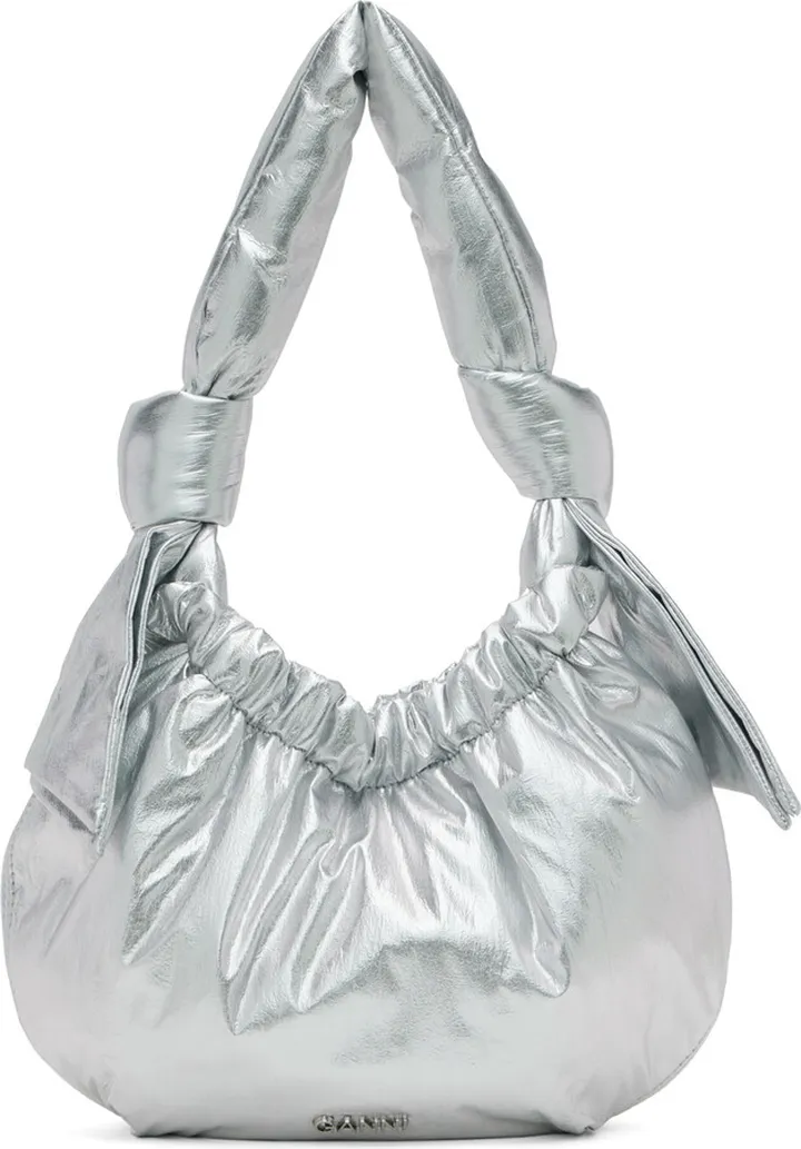 GANNI Silver Small Occasion Bag