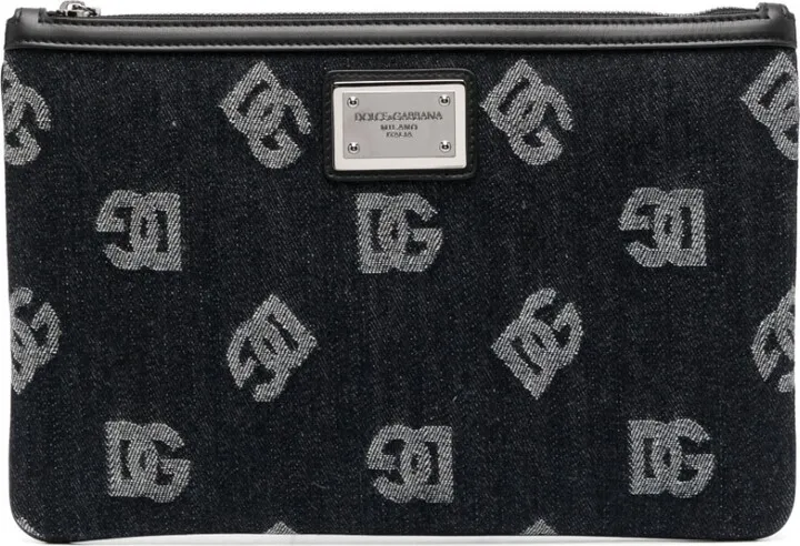 Monogram-Jacquard Clutch Bag