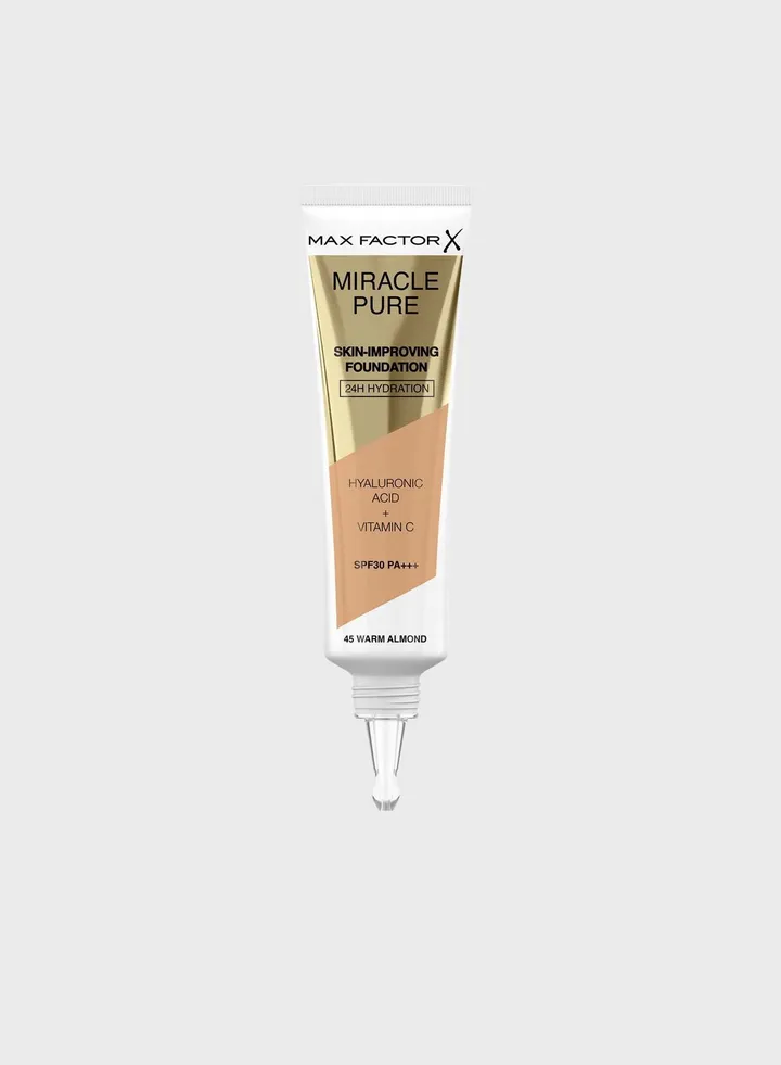 Miracle Liquid Foundation – 45 – Warm Almond