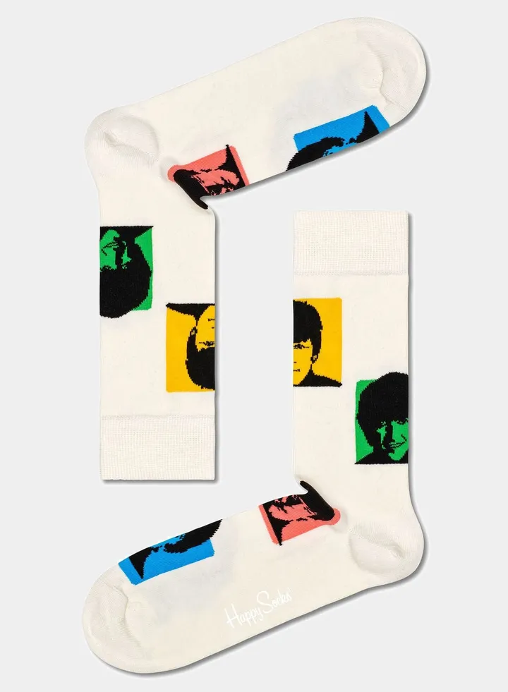 Embroidered Beatles Sock
