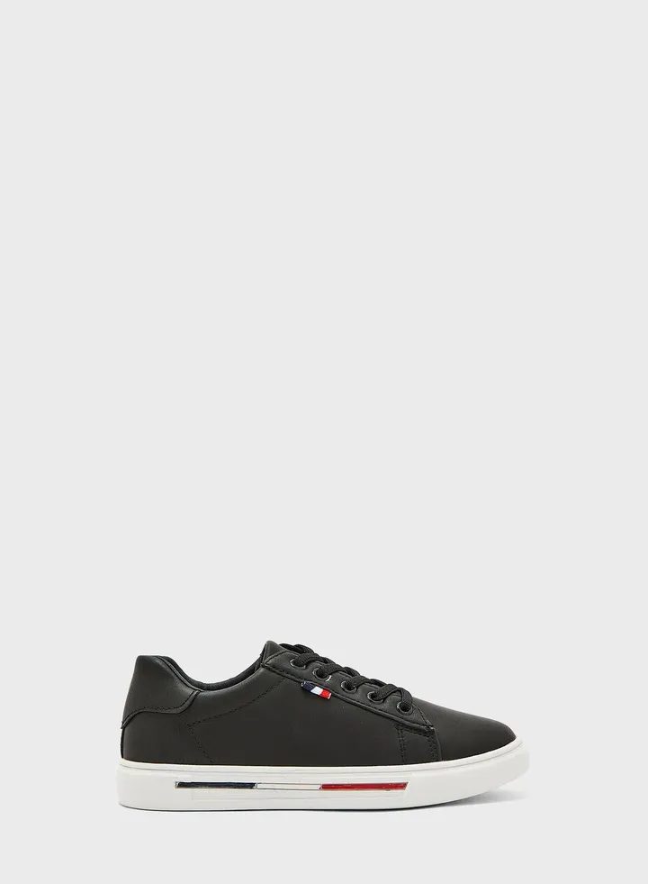 Back To School Kids Lace Up Low Top Sneakers