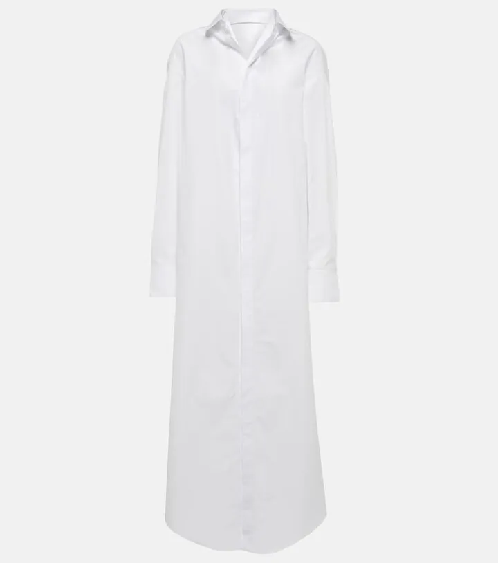 Cotton poplin shirt dress
