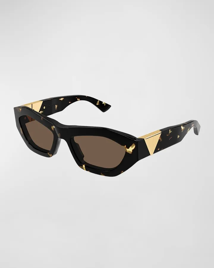 Logo Acetate Rectangle Sunglasses