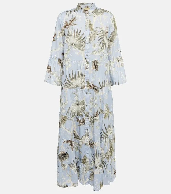 Panthea printed cotton midi dress