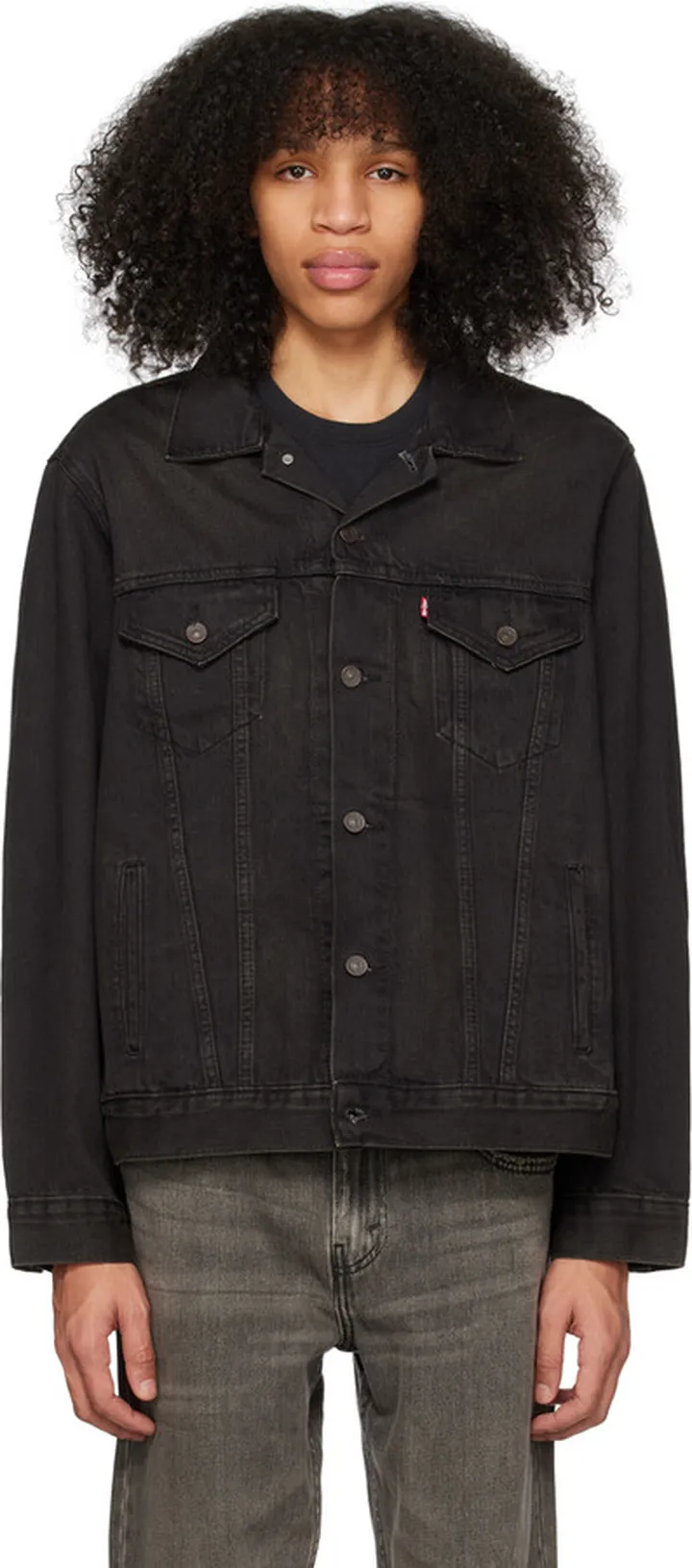 Levi's Black Faded Denim Jacket
