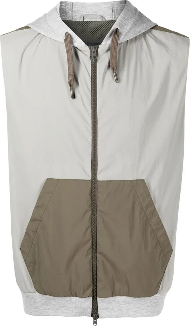 Panelled Hooded Gilet