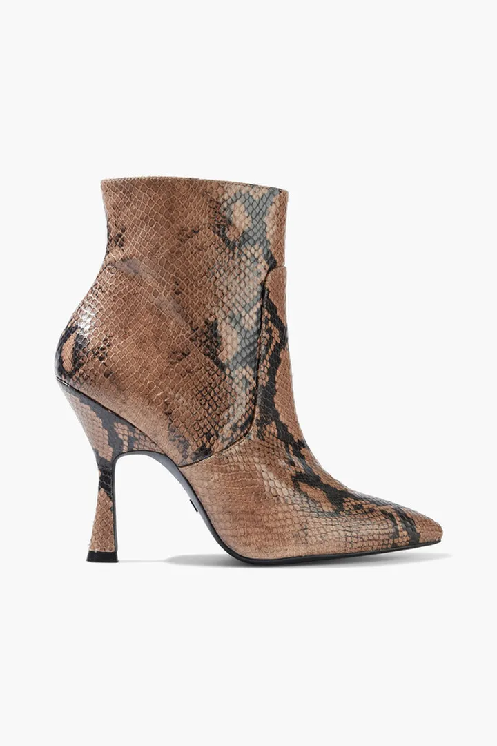 Melena 100 snake-effect leather ankle boots