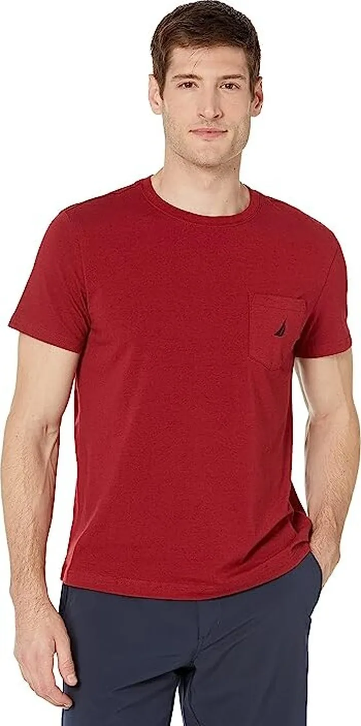 Nautica Performance Deck Pocket T-Shirt (Biking Red) Men's Clothing