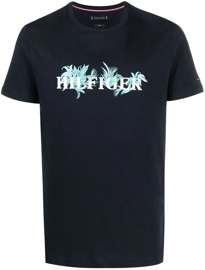 floral logo-print T-shirt
