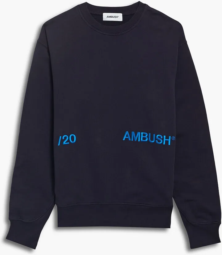 Logo-embroidered French cotton-terry sweatshirt