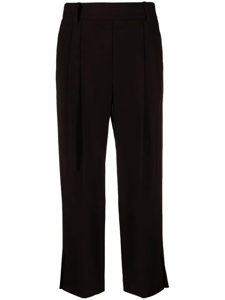 Pleated Cropped Trousers