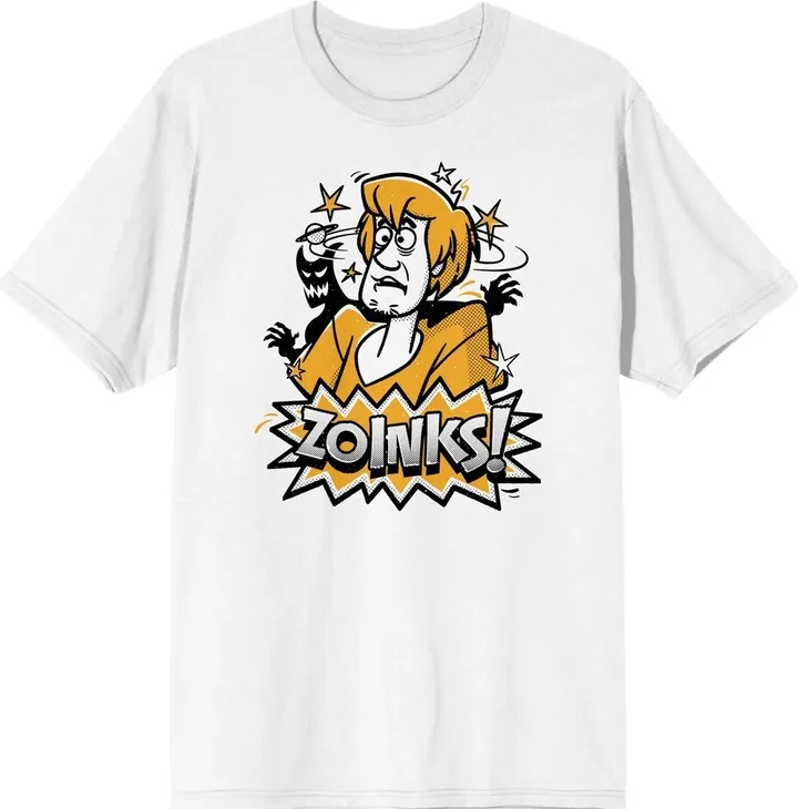 Scooby Doo Shaggy and Zoinks Men’s White Graphic Tee - XXL