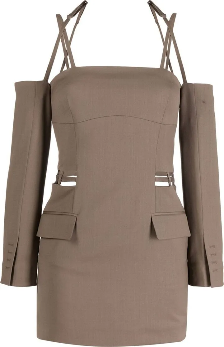 Bodycon Wool-Blend Mini Dress