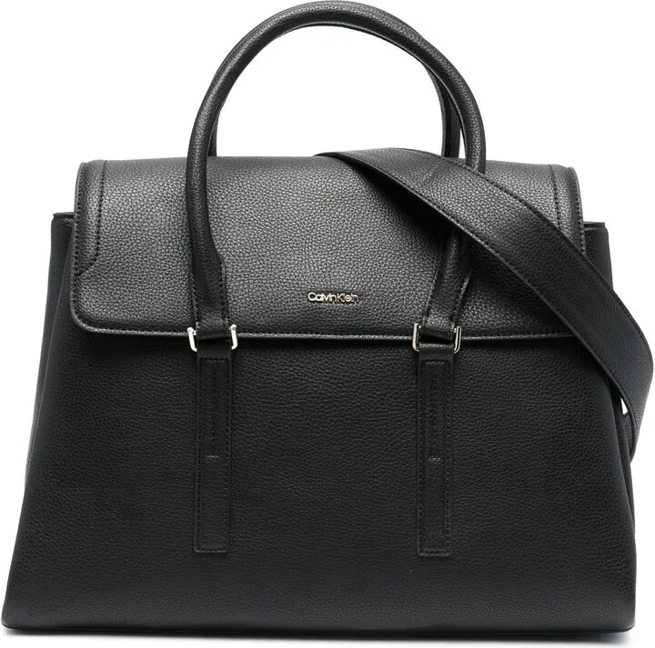 Logo-Plaque Detail Tote Bag