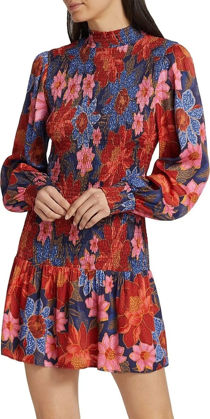Garden Smocked Mini Dress