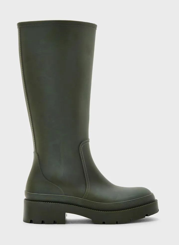 Chunky Rubberised Rain Boots
