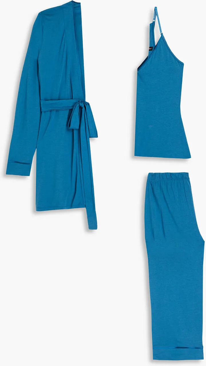 Bella Pima cotton and modal-blend jersey pajama set