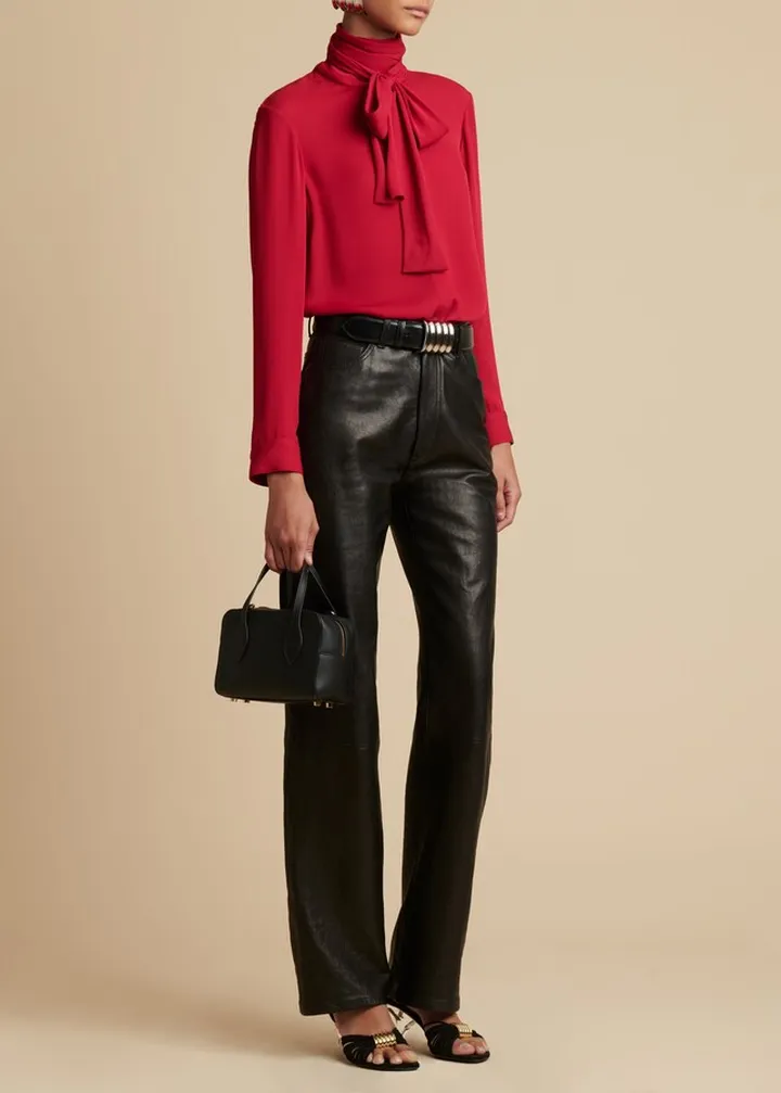 The Danielle Pant in Black Leather