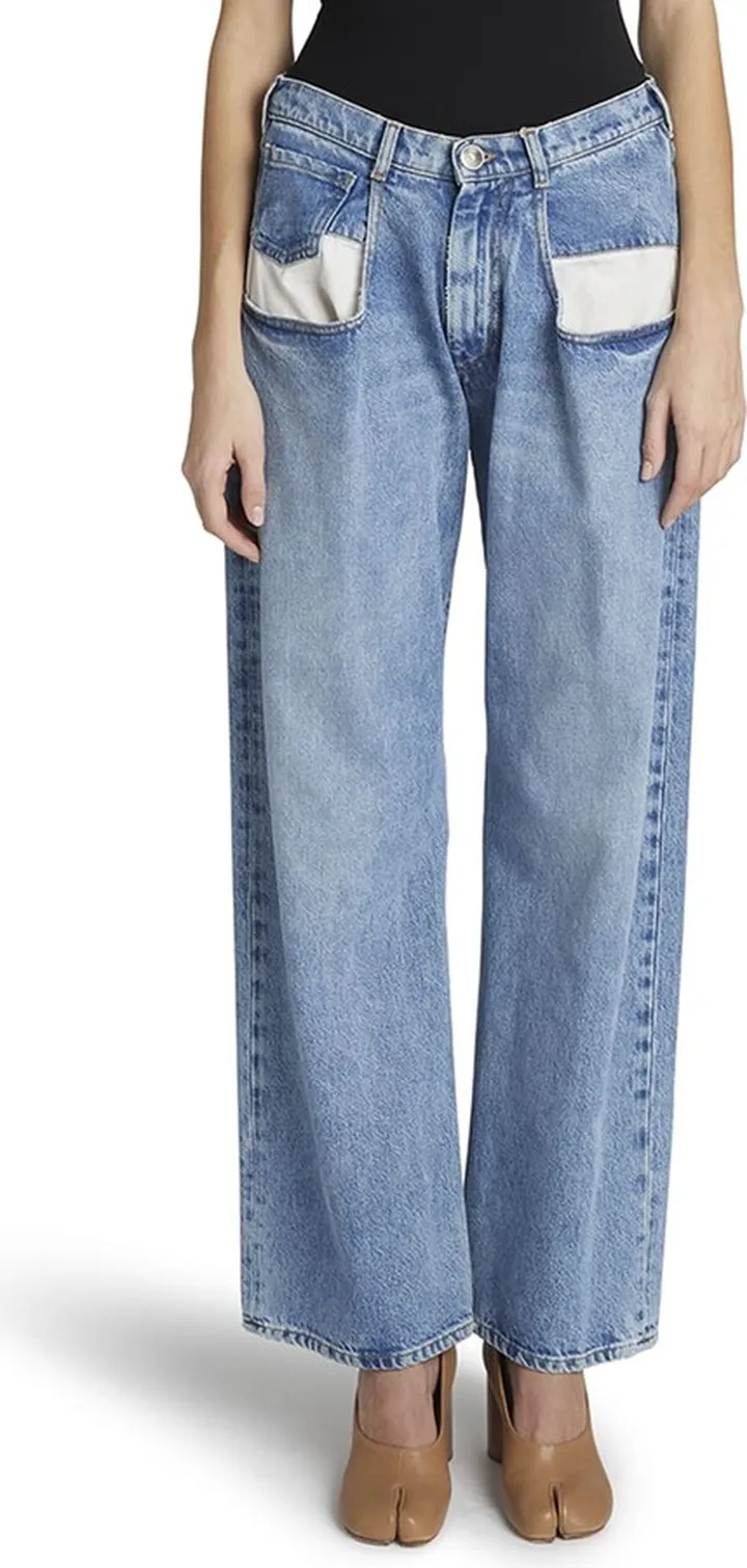 5-Pocket Wide-Leg Denim Pants
