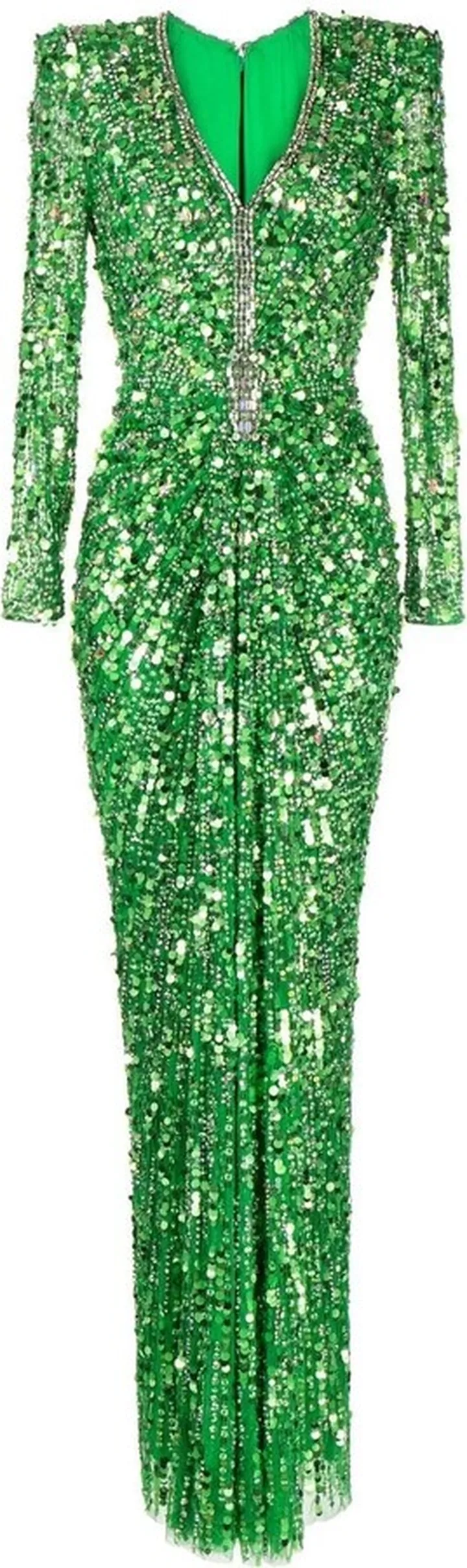 Imani embellished V-neck dress