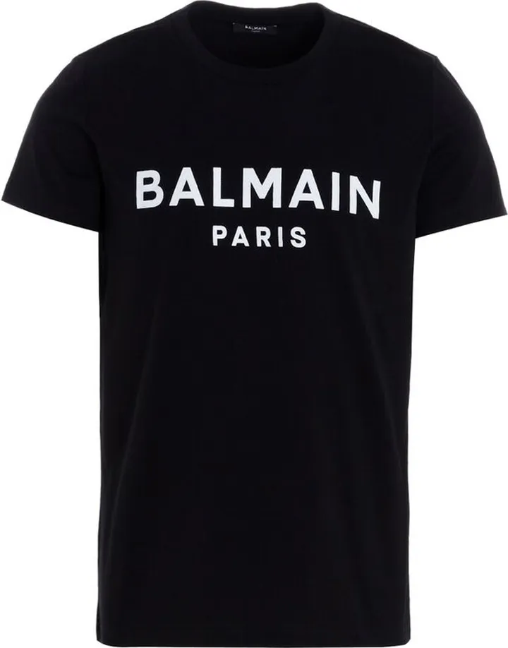 Balmain Flocked Logo T-Shirt
