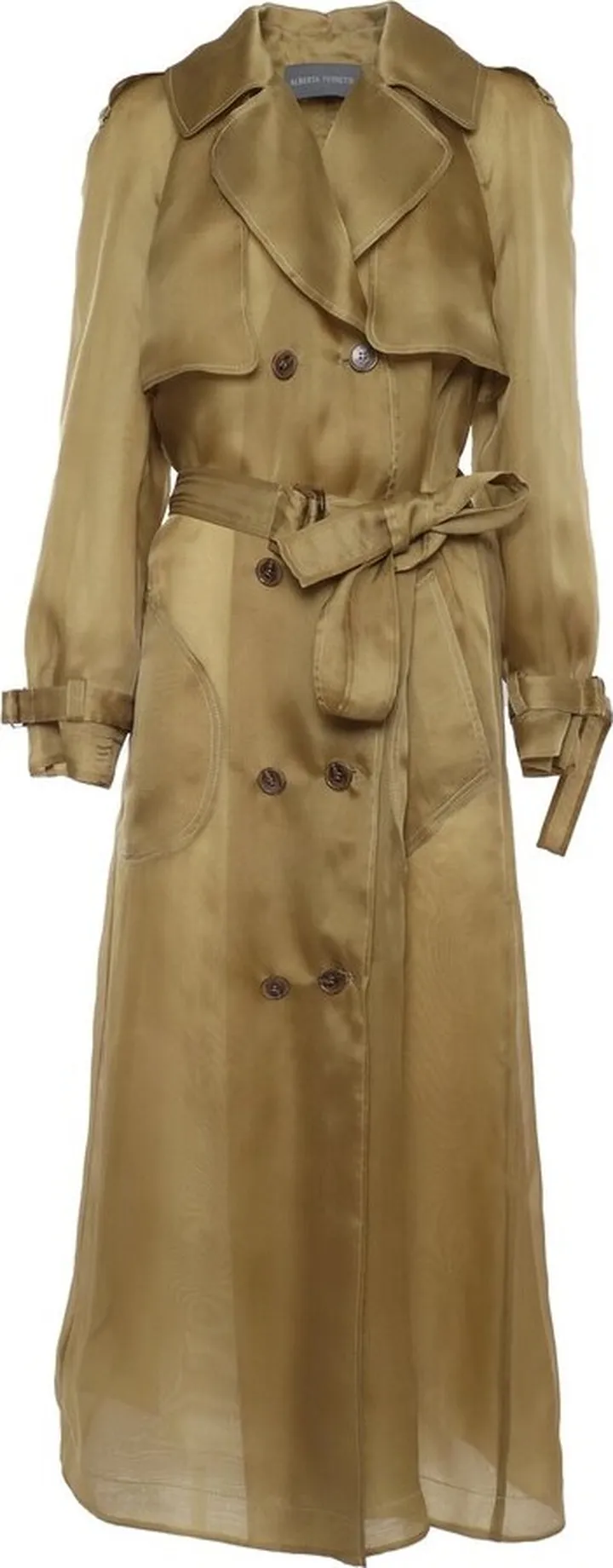 Alberta Ferretti Double-Breasted Belted Trench Coat