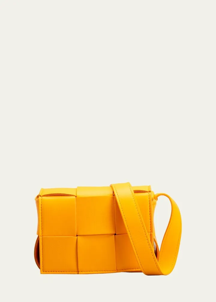Mini Cassette Woven Crossbody Bag