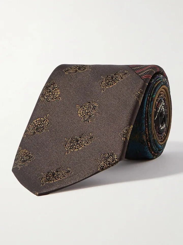 8cm Patchwork Silk-Jacquard Tie