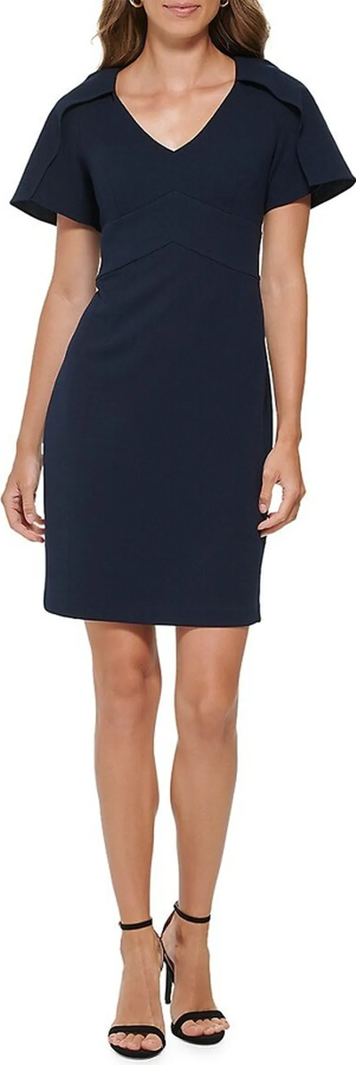 Cape Sleeve Sheath Dress