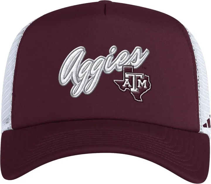 Men's adidas Maroon Texas A & M Aggies Script Trucker Snapback Hat