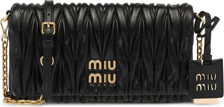 Matelassé-Effect Shoulder Bag