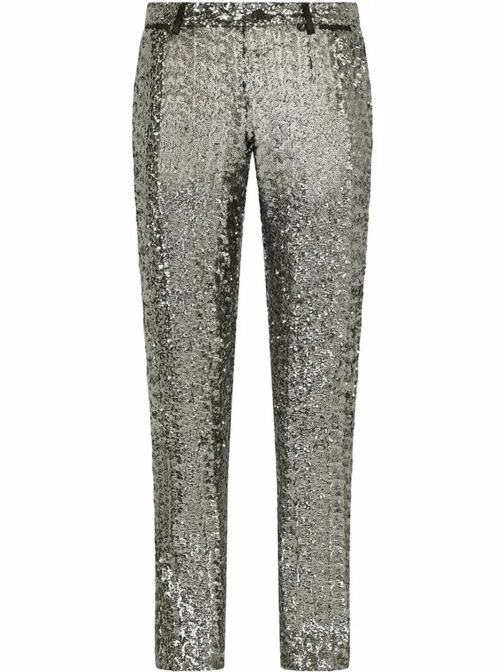 Sequin-Embellished Trousers
