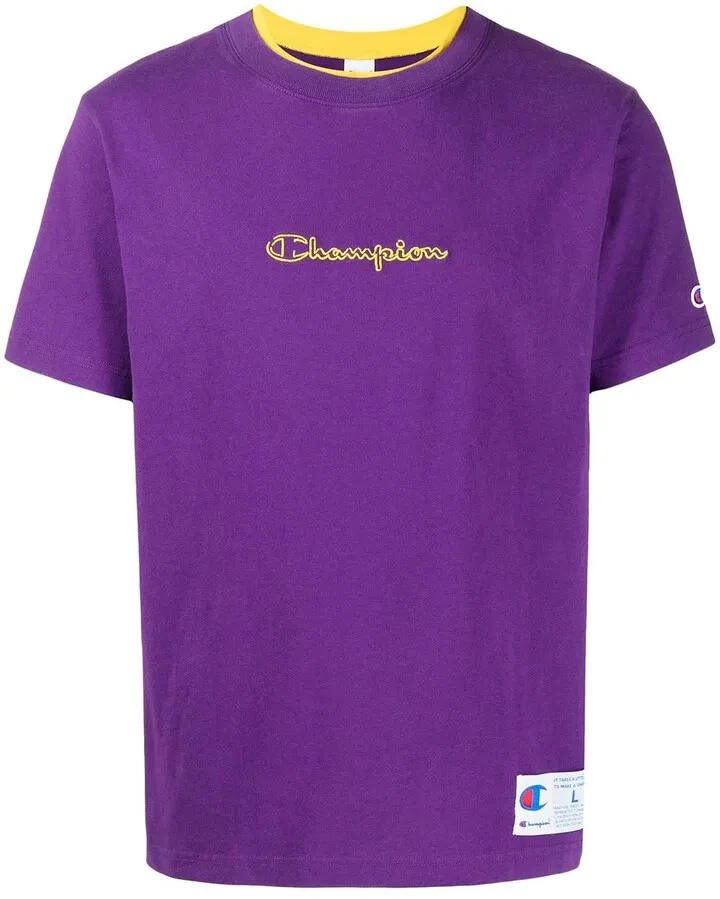 embroidered-logo T-shirt