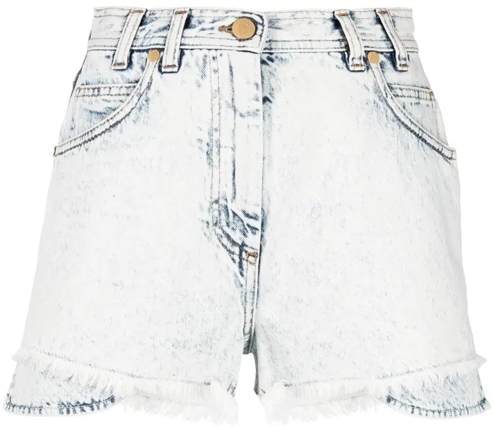 Layered Denim Shorts