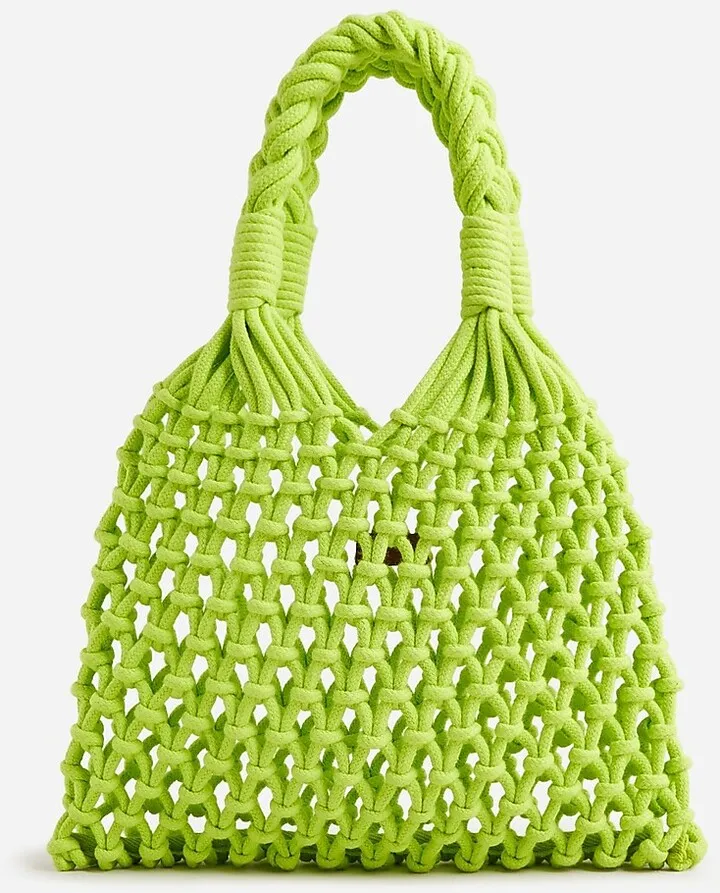 Small Cadiz hand-knotted rope tote