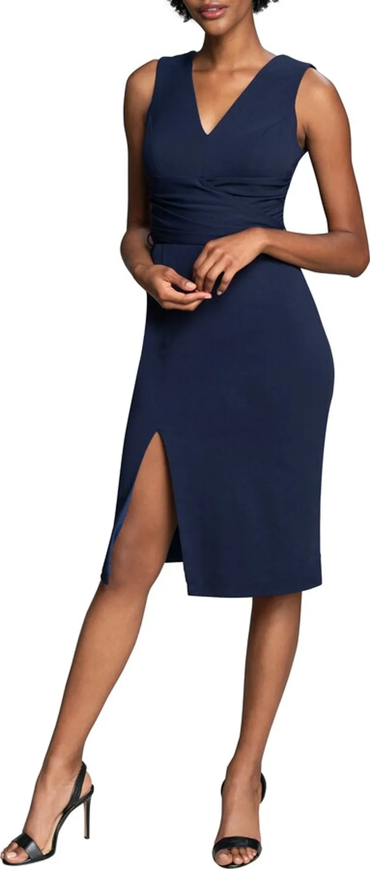 Alessia Tie Waist Crepe Dress