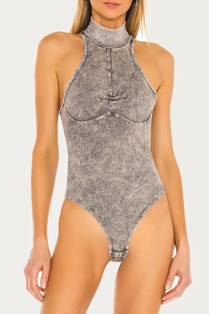 Martinique Bodysuit in Black Ice