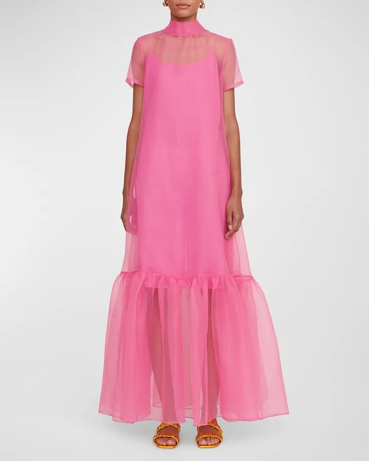 Calluna Neck-Tie Organza Gown