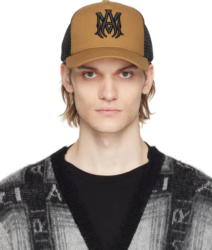 AMIRI Brown & Black 'MA' Cap
