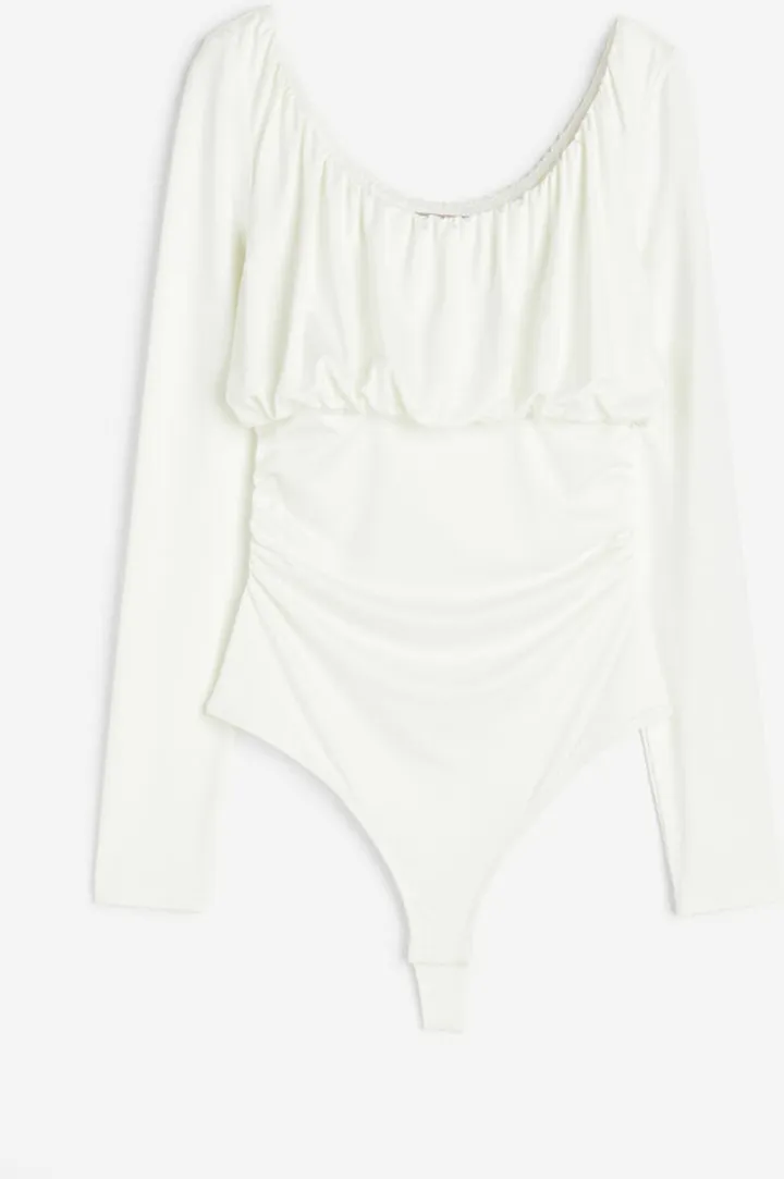 Gathered Thong Bodysuit